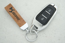 Чохол Citroen коричневий шкіра + метал