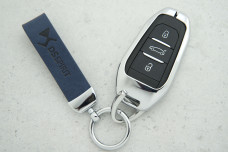 Чохол Citroen синій шкіра + метал