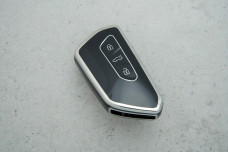 Чохол VW / Skoda чорний срібло поліуретан