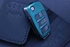 Чохол Audi / Chery carbon зелений