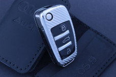 Чохол Audi / Chery carbon silver