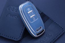 Чохол Audi темно-блакитний