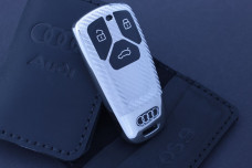 Чохол Audi carbon silver