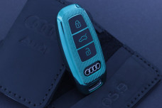 Чохол Audi carbon зелений