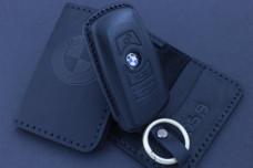 Чохол BMW чорний шкіра