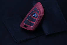 Чохол BMW carbon червоний