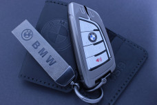 Чохол BMW метал + шкіра