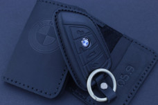 Чохол BMW чорний шкіра