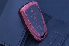 Чохол Chevrolet carbon червоний