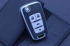 Чохол Chevrolet срібло фактура шкіри