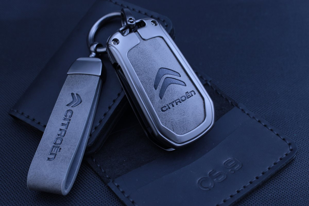 Чохол Citroen метал + шкіра