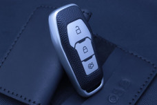 Чохол Ford срібло фактура шкіри