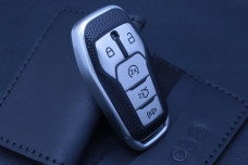 Чохол Ford срібло фактура шкіри