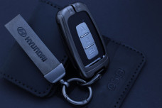 Чохол Hyundai метал + шкіра