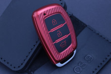 Чохол Hyundai carbon червоний