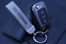 Чохол Hyundai метал + шкіра
