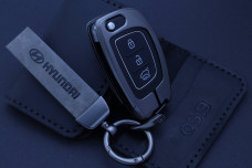 Чохол Hyundai метал + шкіра