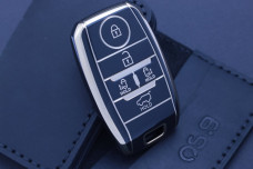 Чохол KIA чорний з золотом