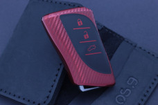 Чохол Lexus carbon червоний