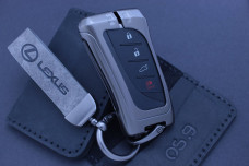 Чохол Lexus метал + шкіра