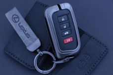 Чохол Lexus метал + шкіра