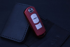 Чохол Mazda carbon червоний