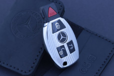 Чохол Mercedes carbon silver