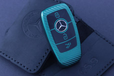 Чохол Mercedes carbon зелений