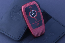 Чохол Mercedes 3КН ТПУ Smart carbon червоний №4