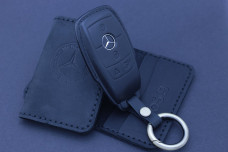 Чохол Mercedes чорний шкіра