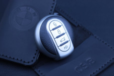 Чохол Mini Cooper срібло фактура шкіри