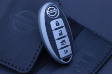 Чохол Nissan чорний срібло поліуретан