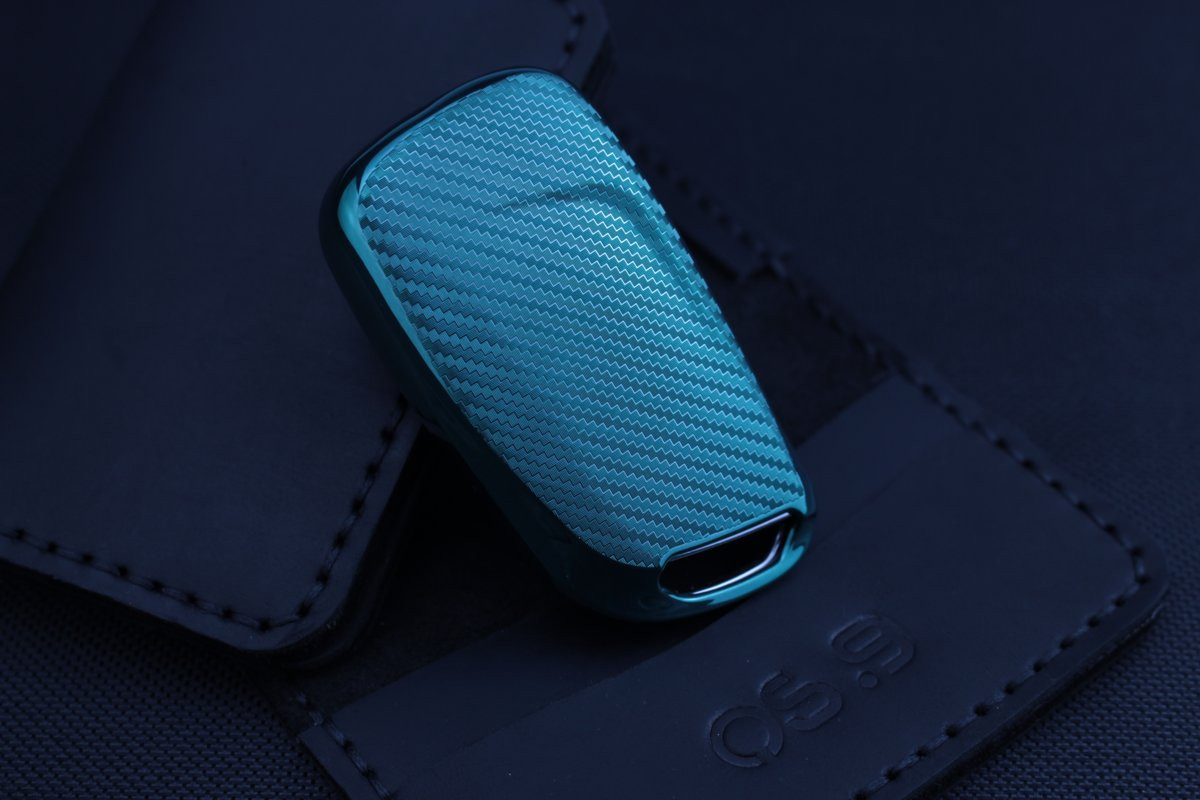 Чохол Citroen/Peugeot carbon зелений прозорий