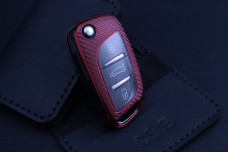 Чохол Citroen/Peugeot червоний прозорий