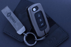 Чохол Renault метал + шкіра
