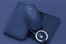 Чохол Tesla чорний шкіра