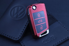 Чохол VW карбон червоний поліуретан