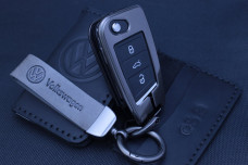 Чохол VW метал + шкіра