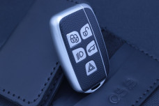 Чохол Land Rover/Jaguar срібло фактура шкіри